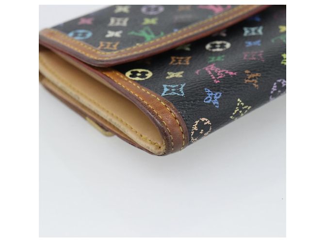 LOUIS VUITTON Portafoglio per Banconote e Carte di Credito Multicolor M92984 Auth bs36569 Nero - vista 16