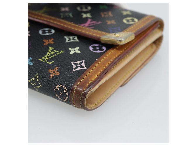 LOUIS VUITTON Portafoglio per Banconote e Carte di Credito Multicolor M92984 Auth bs36569 Nero - vista 7