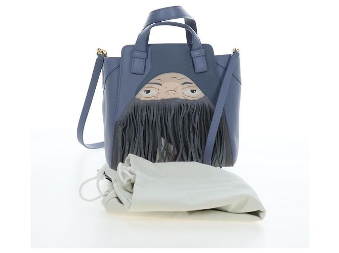 LOEWE x Studio Ghibli Howl's Moving Castle Markl Hammock Bag Auth 167454SM Blu - vista 12