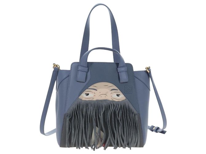 LOEWE x Studio Ghibli Howl's Moving Castle Markl Hammock Bag Auth 167454SM Blu - vista 13