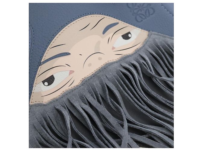 LOEWE x Studio Ghibli Howl's Moving Castle Markl Hammock Bag Auth 167454SM Blu - vista 21