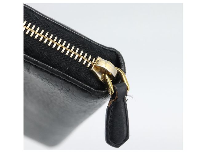 PRADA Long Wallet Leather Black Gold Auth bs36598 Nero D'oro - vista 12