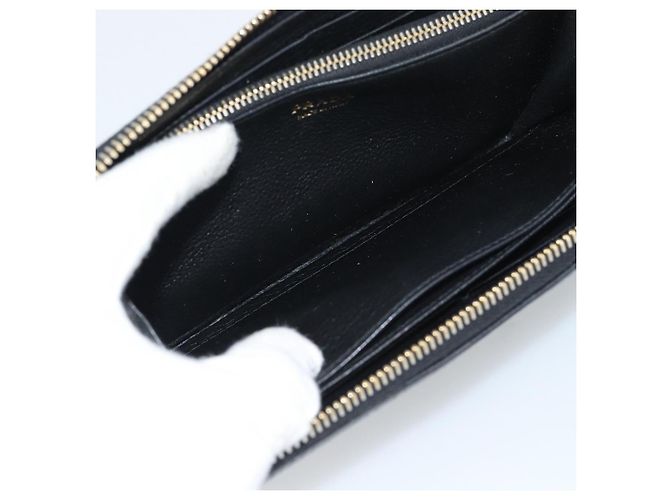 PRADA Long Wallet Leather Black Gold Auth bs36598 Nero D'oro - vista 20