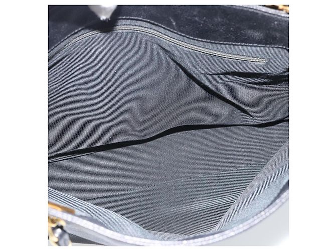 Borsa Tote con tracolla a catena CHANEL in pelle Caviar nera e CC dorato Auth 194920SAM Nero D'oro - vista 20
