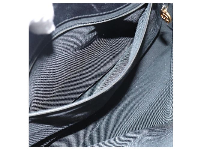 Borsa Tote con tracolla a catena CHANEL in pelle Caviar nera e CC dorato Auth 194920SAM Nero D'oro - vista 22