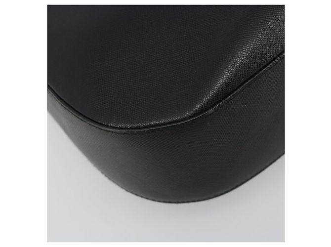 Borsa a Spalla Salvatore Ferragamo Gancini in Pelle Nera Argento Auth BA14216 Nero - vista 12