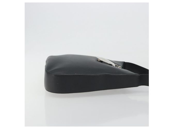 Borsa a Spalla Salvatore Ferragamo Gancini in Pelle Nera Argento Auth BA14216 Nero - vista 4