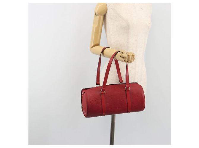 Borsa LOUIS VUITTON Epi Soufflot Rossa M52227 LV Auth 194739 Rosso - vista 22