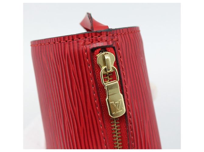 LOUIS VUITTON Epi Soufflot Pouch Accessory Pouch Rosso LV Auth ep15641 - vista 10