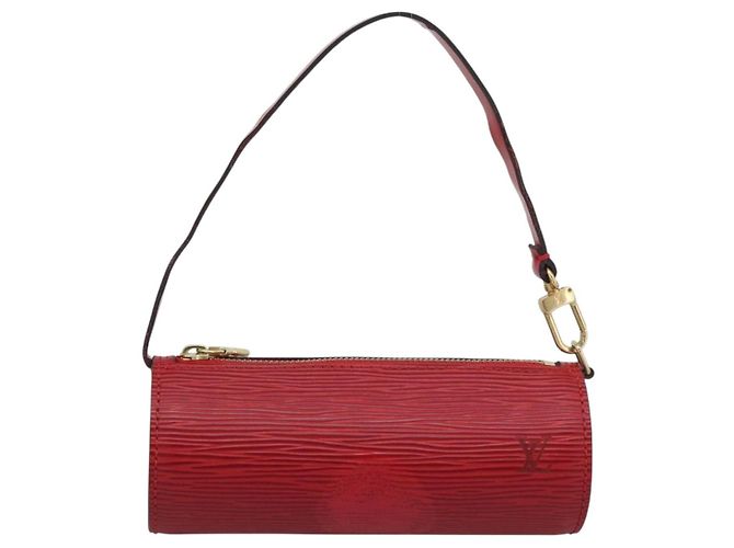 LOUIS VUITTON Epi Soufflot Pouch Accessory Pouch Rosso LV Auth ep15641 - vista 13