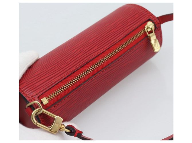 LOUIS VUITTON Epi Soufflot Pouch Accessory Pouch Rosso LV Auth ep15641 - vista 6