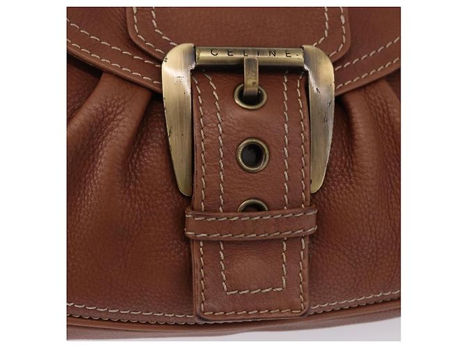 Céline Borsa CELINE in pelle marrone Auth 194115V - vista 14