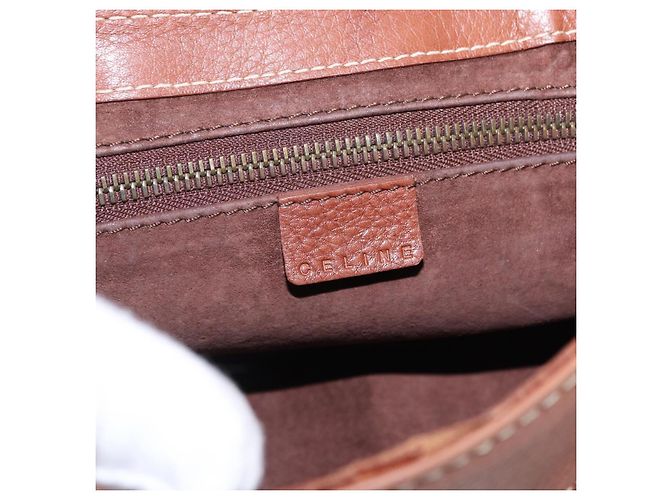 Céline Borsa CELINE in pelle marrone Auth 194115V - vista 17
