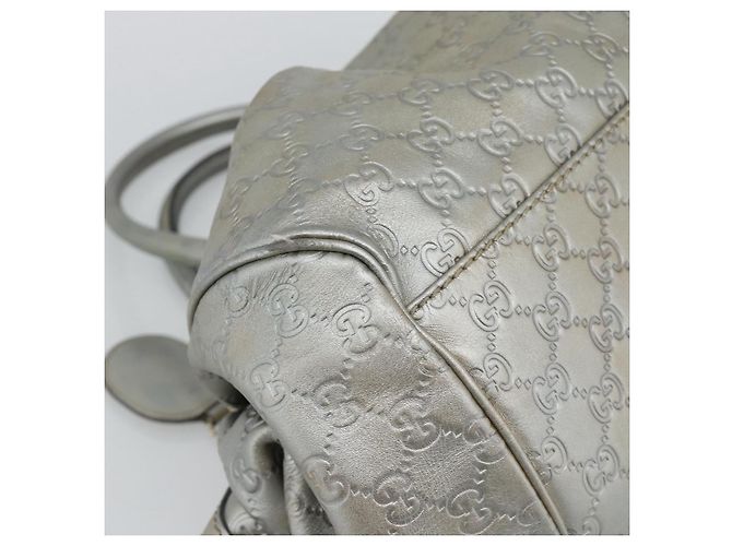 Borsa GUCCI GG Canvas Guccissima in Pelle 2way Argento Oro 223974 Auth bs36514 D'oro - vista 11