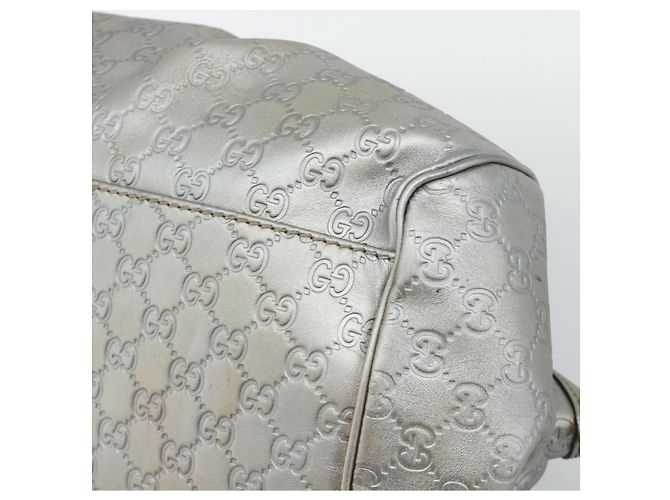 Borsa GUCCI GG Canvas Guccissima in Pelle 2way Argento Oro 223974 Auth bs36514 D'oro - vista 12