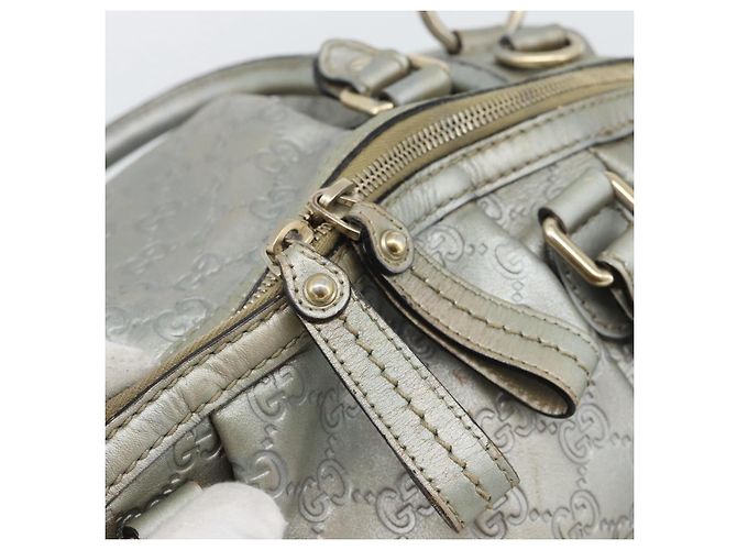 Borsa GUCCI GG Canvas Guccissima in Pelle 2way Argento Oro 223974 Auth bs36514 D'oro - vista 15