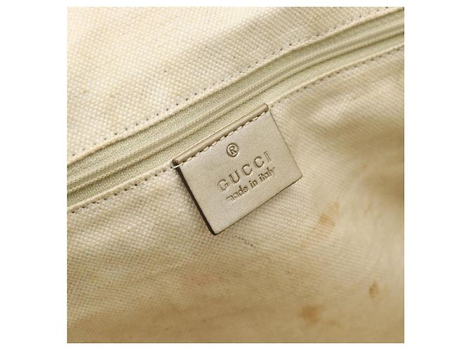 Borsa GUCCI GG Canvas Guccissima in Pelle 2way Argento Oro 223974 Auth bs36514 D'oro - vista 16
