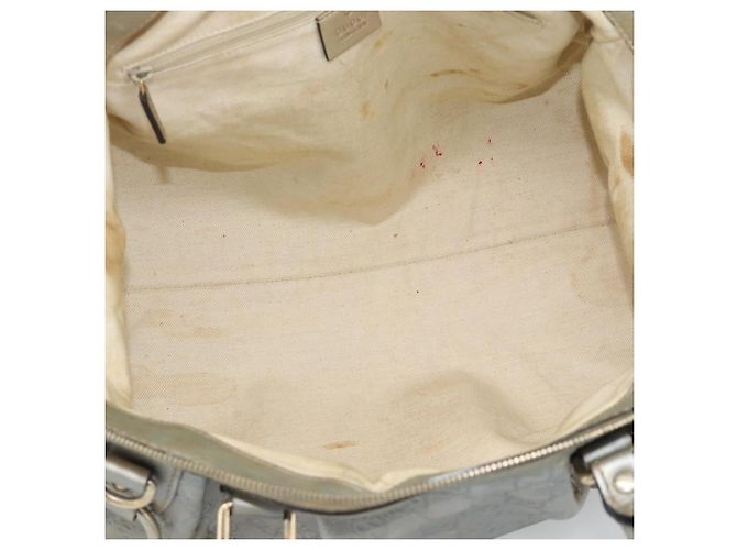 Borsa GUCCI GG Canvas Guccissima in Pelle 2way Argento Oro 223974 Auth bs36514 D'oro - vista 17
