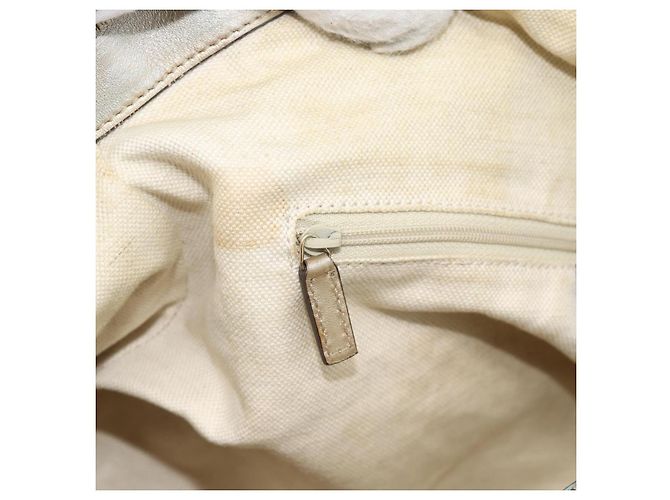 Borsa GUCCI GG Canvas Guccissima in Pelle 2way Argento Oro 223974 Auth bs36514 D'oro - vista 20