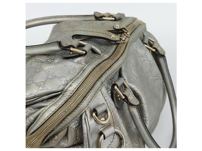 Borsa GUCCI GG Canvas Guccissima in Pelle 2way Argento Oro 223974 Auth bs36514 D'oro - vista 6