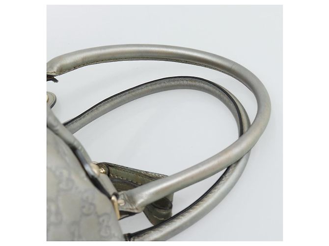 Borsa GUCCI GG Canvas Guccissima in Pelle 2way Argento Oro 223974 Auth bs36514 D'oro - vista 8