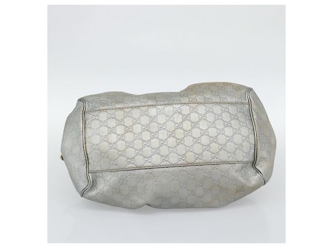 Borsa GUCCI GG Canvas Guccissima in Pelle 2way Argento Oro 223974 Auth bs36514 D'oro - vista 9