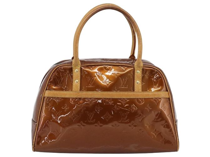 LOUIS VUITTON Monogram Vernis Tompkins Square Hand Bag Bronze M91103 Auth gh2241 Bronzo - vista 13