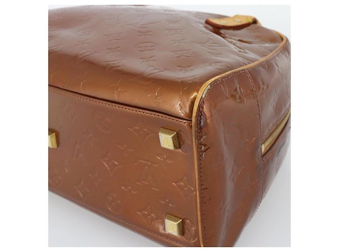 LOUIS VUITTON Monogram Vernis Tompkins Square Hand Bag Bronze M91103 Auth gh2241 Bronzo - vista 15
