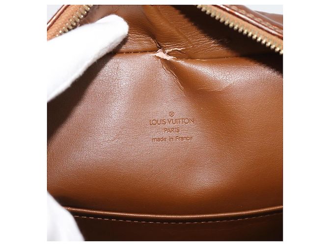 LOUIS VUITTON Monogram Vernis Tompkins Square Hand Bag Bronze M91103 Auth gh2241 Bronzo - vista 18