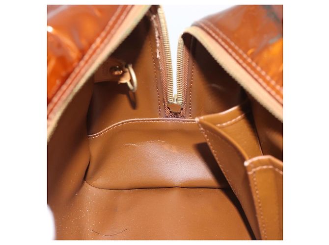 LOUIS VUITTON Monogram Vernis Tompkins Square Hand Bag Bronze M91103 Auth gh2241 Bronzo - vista 20