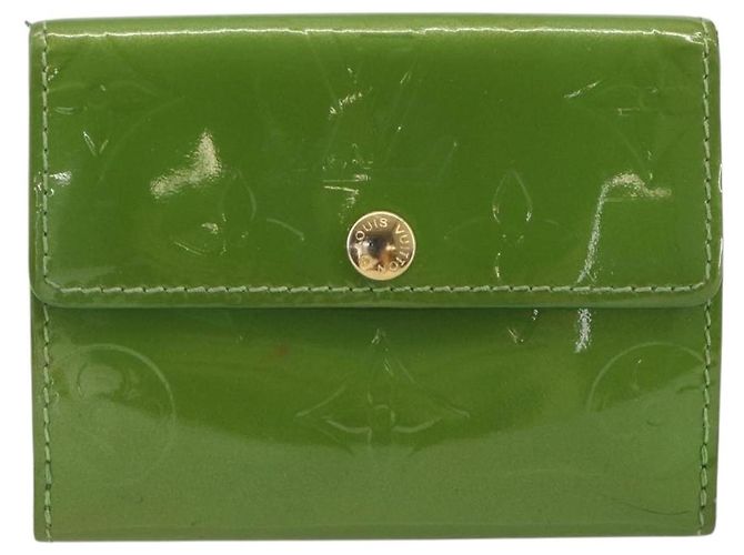 LOUIS VUITTON Monogram Vernis Ludlow Portamonete Vert Tonic M93631 LV Auth 192520 - vista 13