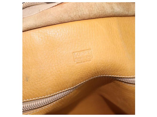 Borsa Boston LOEWE in pelle beige oro Auth bs36547 D'oro - vista 10