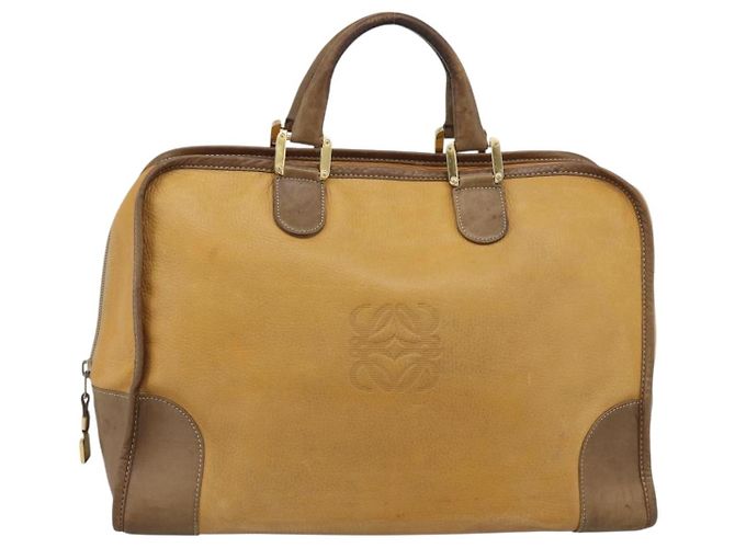 Borsa Boston LOEWE in pelle beige oro Auth bs36547 D'oro - vista 13