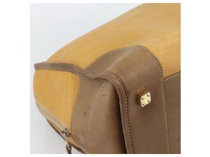Borsa Boston LOEWE in pelle beige oro Auth bs36547 D'oro - vista 14