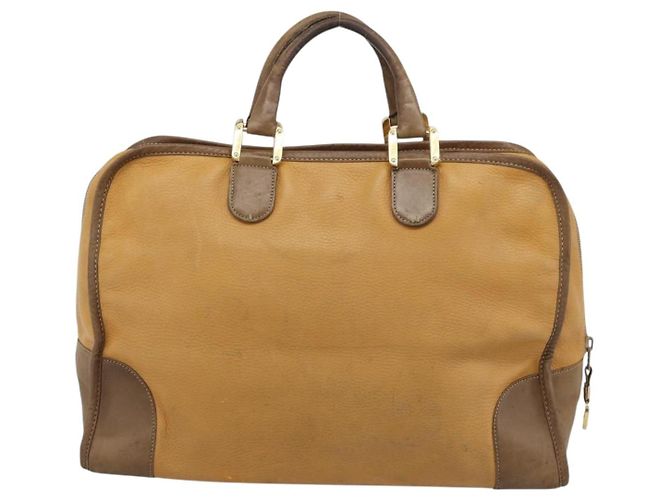 Borsa Boston LOEWE in pelle beige oro Auth bs36547 D'oro - vista 2