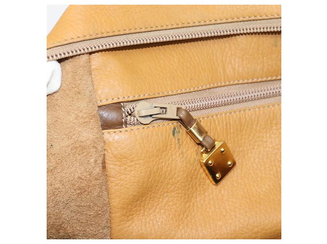 Borsa Boston LOEWE in pelle beige oro Auth bs36547 D'oro - vista 20