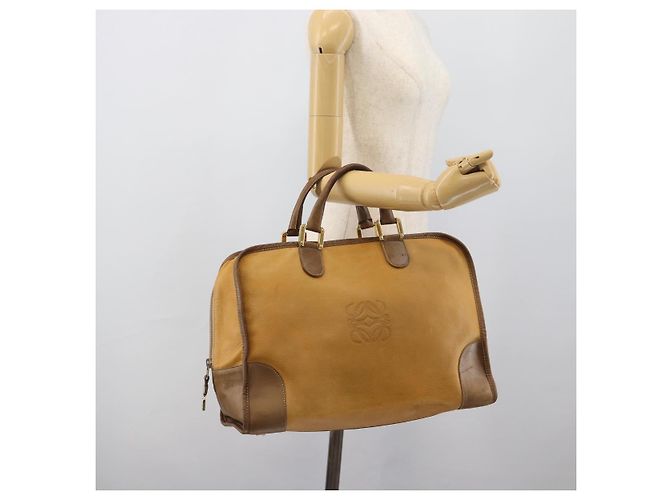 Borsa Boston LOEWE in pelle beige oro Auth bs36547 D'oro - vista 21