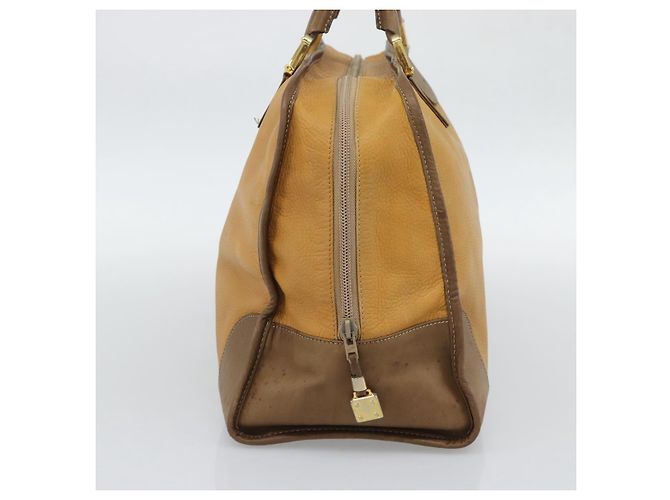 Borsa Boston LOEWE in pelle beige oro Auth bs36547 D'oro - vista 3