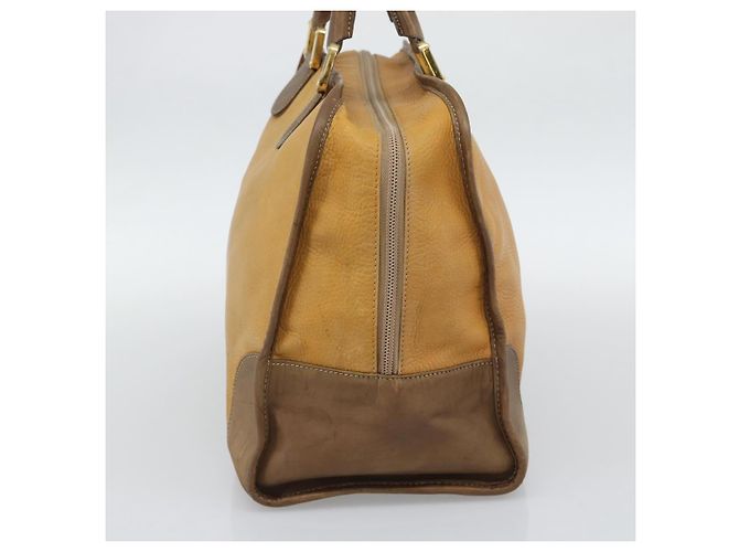 Borsa Boston LOEWE in pelle beige oro Auth bs36547 D'oro - vista 4