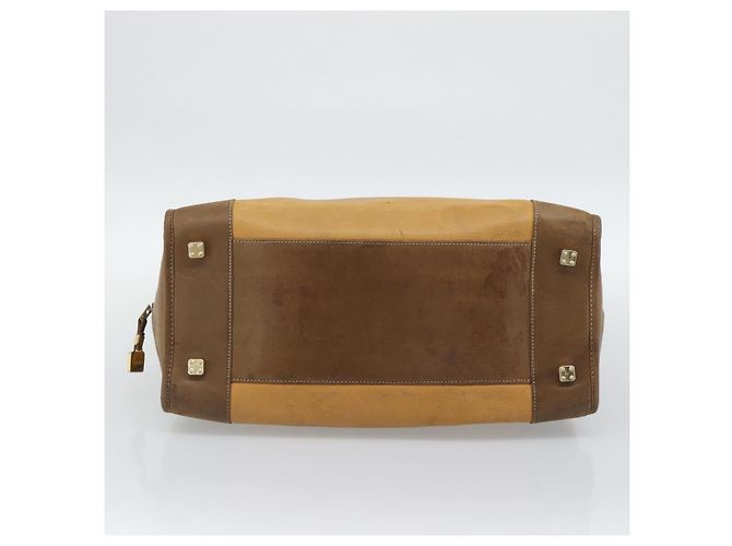 Borsa Boston LOEWE in pelle beige oro Auth bs36547 D'oro - vista 5