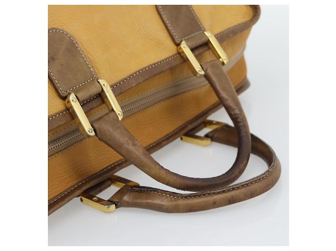Borsa Boston LOEWE in pelle beige oro Auth bs36547 D'oro - vista 7