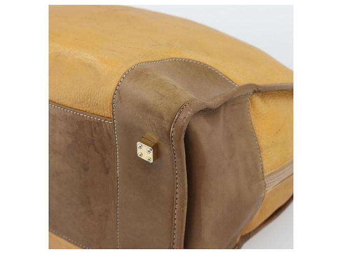 Borsa Boston LOEWE in pelle beige oro Auth bs36547 D'oro - vista 9