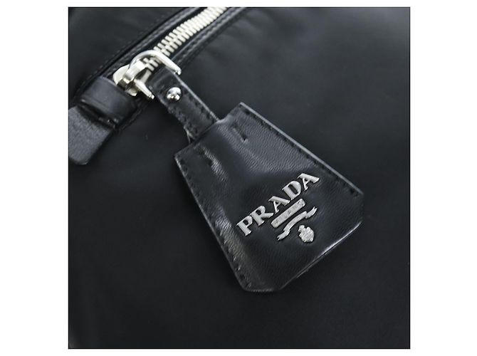 Borsa Reversibile PRADA Nylon 2way Nero Argento Auth 192253V - vista 18