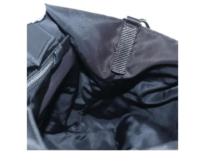 Borsa Reversibile PRADA Nylon 2way Nero Argento Auth 192253V - vista 24