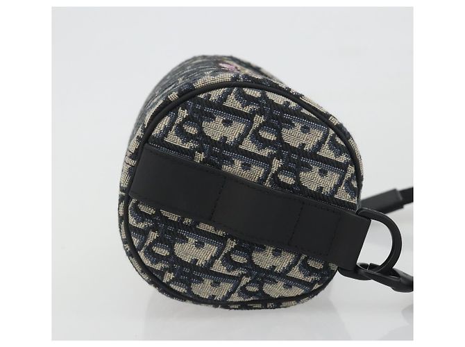 Borsa a tracolla Christian Dior Trotter Canvas Navy Auth 192430M Blu navy - vista 4