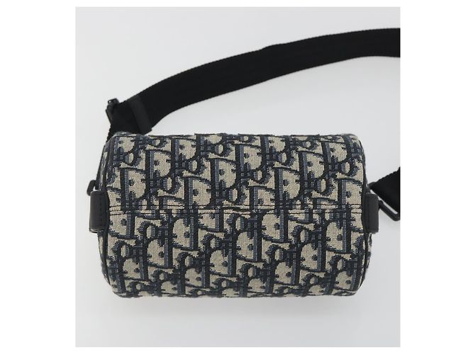 Borsa a tracolla Christian Dior Trotter Canvas Navy Auth 192430M Blu navy - vista 9