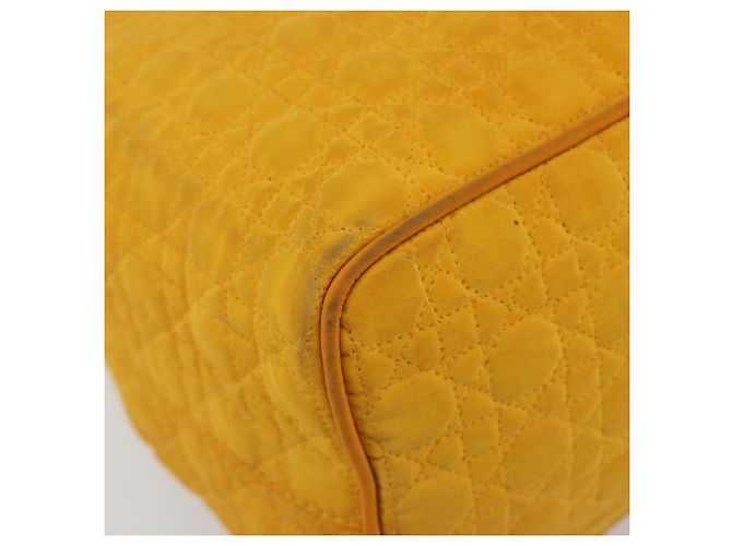 Borsa Christian Dior Lady Dior in tela, Oro giallo, Auth BA14726 - vista 11
