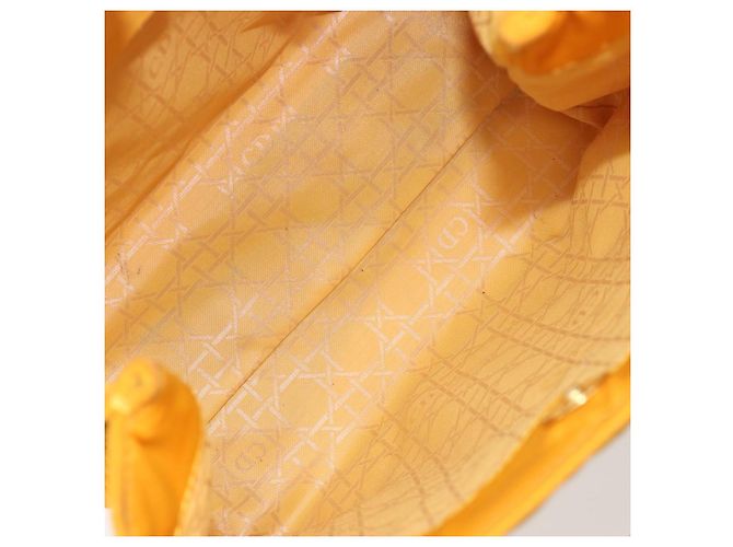 Borsa Christian Dior Lady Dior in tela, Oro giallo, Auth BA14726 - vista 17
