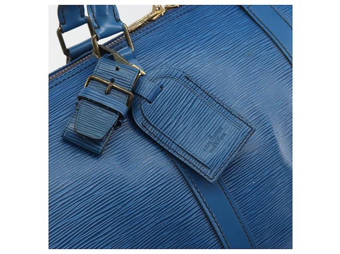 LOUIS VUITTON Epi Keepall 55 Boston Bag Blue M42955 LV Auth 191783A - vista 14