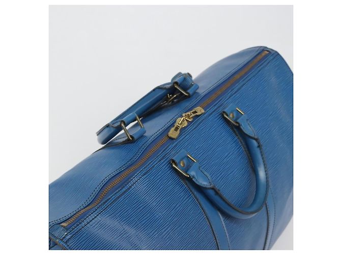 LOUIS VUITTON Epi Keepall 55 Boston Bag Blue M42955 LV Auth 191783A - vista 6